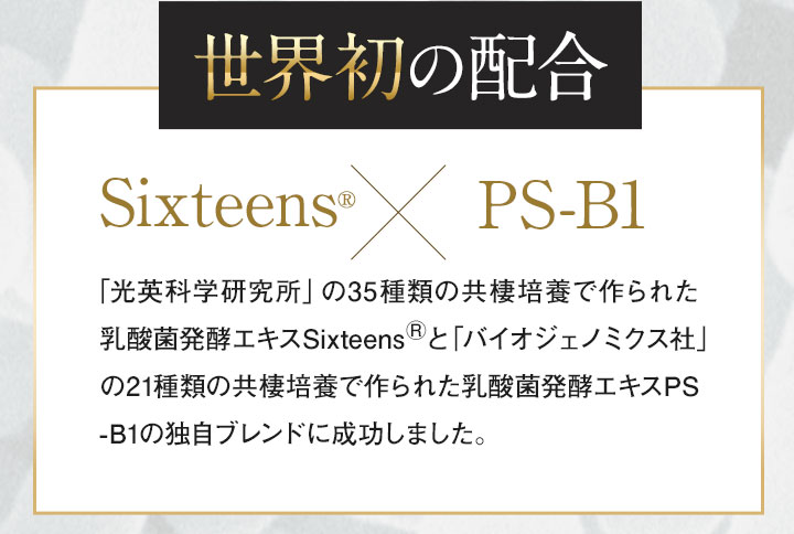 世界初の配合 Sixteens PS-B1